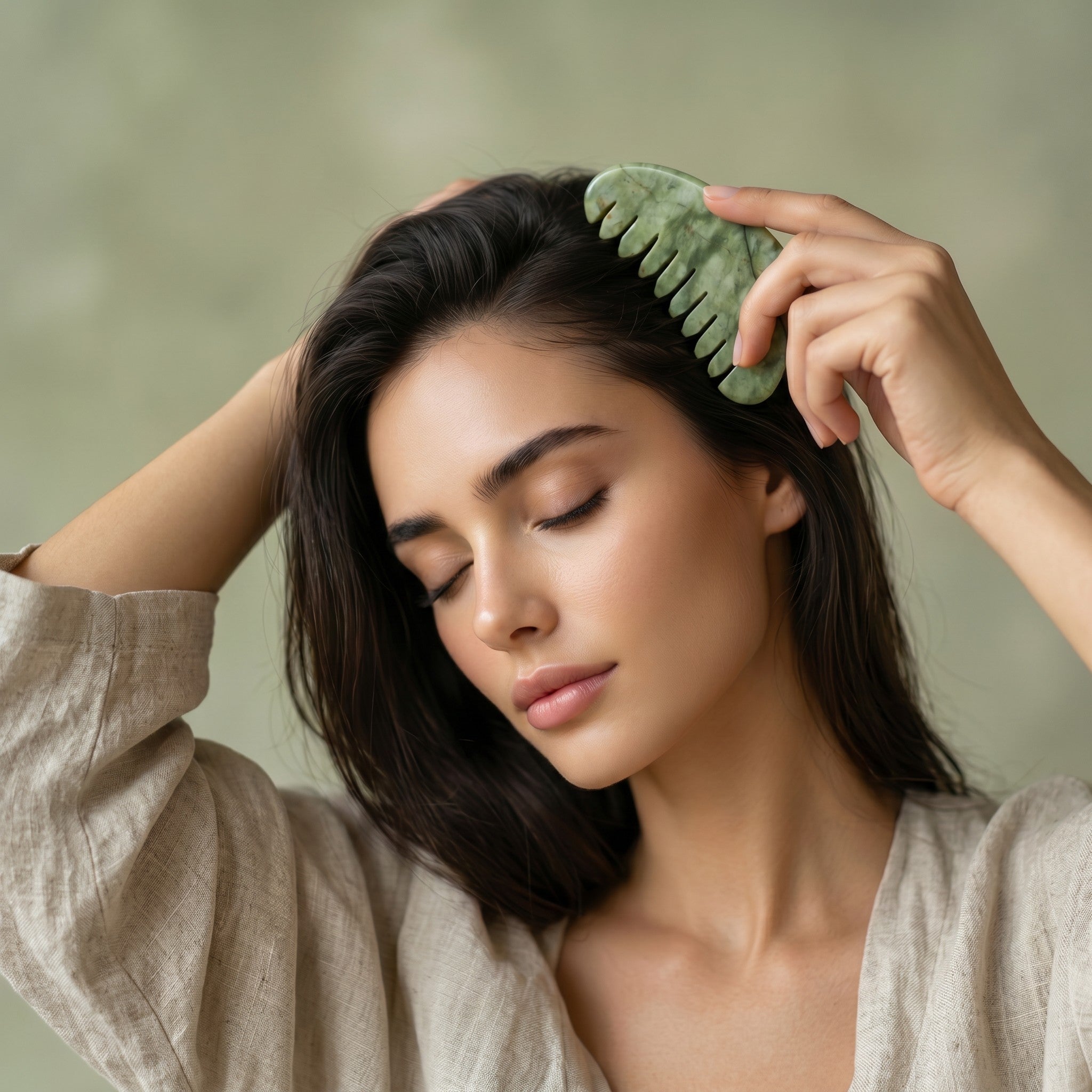 Yeşim Combo Yatay Gua Sha — görsel 1